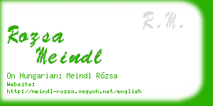rozsa meindl business card